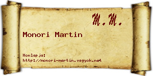 Monori Martin névjegykártya