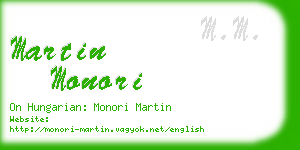 martin monori business card